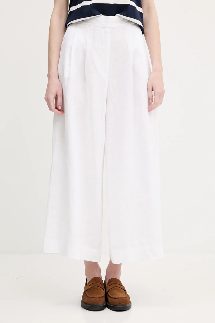 Ľanové nohavice Pedro del Hierro ľan biela 7609786