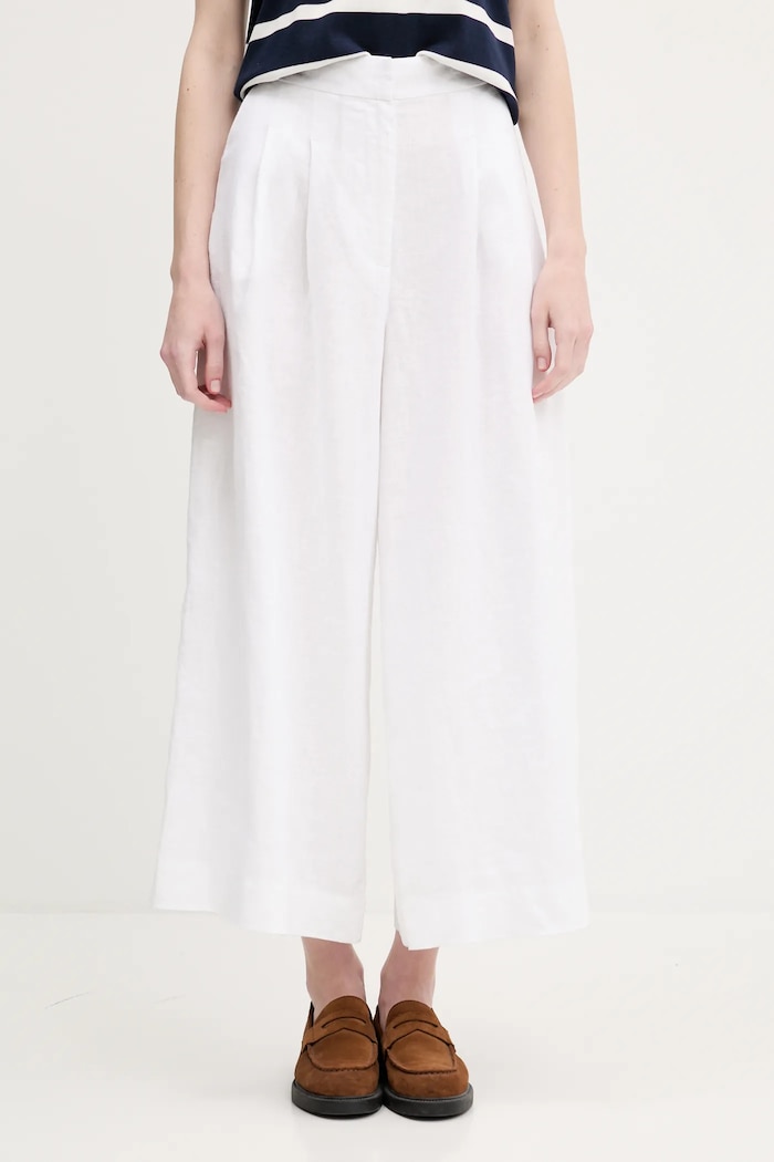 Ľanové nohavice Pedro del Hierro ľan biela 7609786