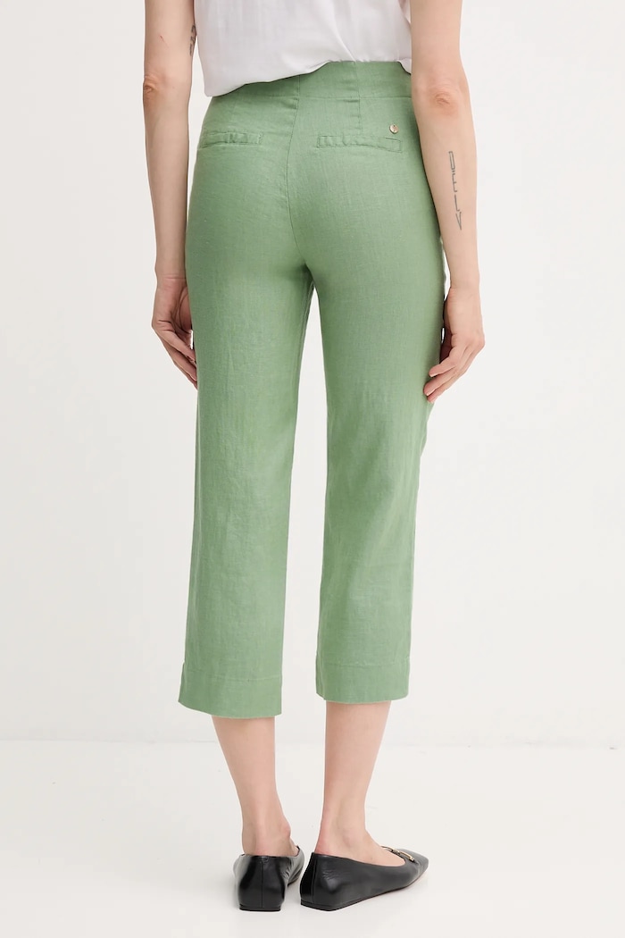 Oblečení Lněné kalhoty Pedro del Hierro 7609781 zelená