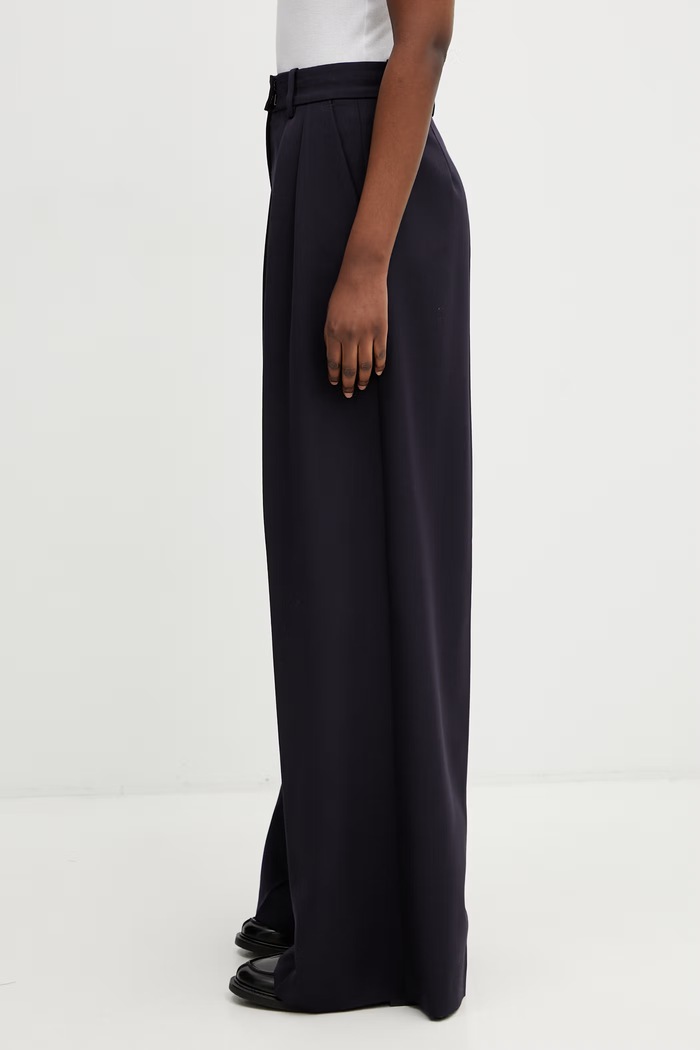 Anine Bing Lou Trouser pantaloni cu amestec de lână pentru femei A.03.10389 bleumarin AA00