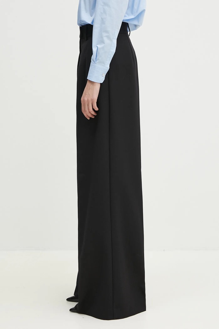 Anine Bing Lou Trouser spodnie z dodatkiem wełny damskie A.03.10389 czarny AA00