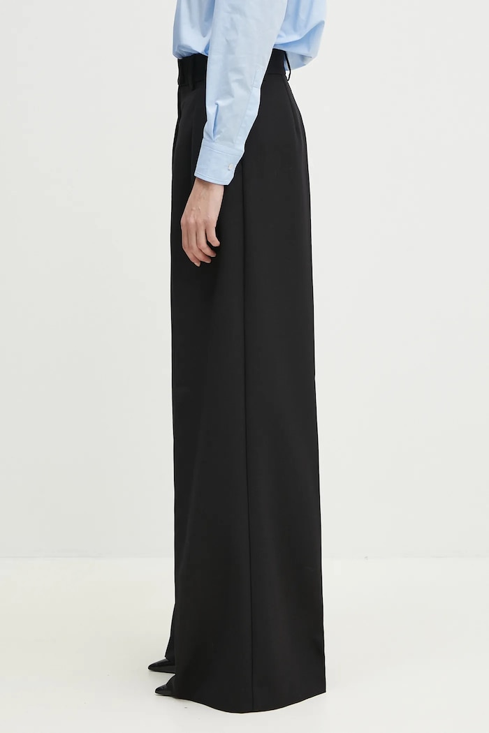 Anine Bing Lou Trouser spodnie z dodatkiem wełny damskie A.03.10389 czarny AA00