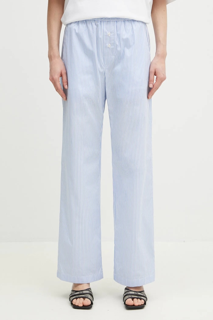 Хлопковые брюки Fiorucci Striped Logo хлопок голубой U02SPBPA299CO01BL02