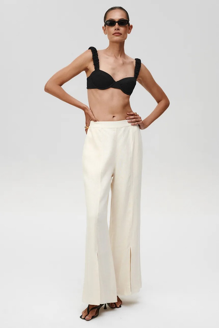 Ľanové nohavice Undress Code Fortuna Pants 894 béžová