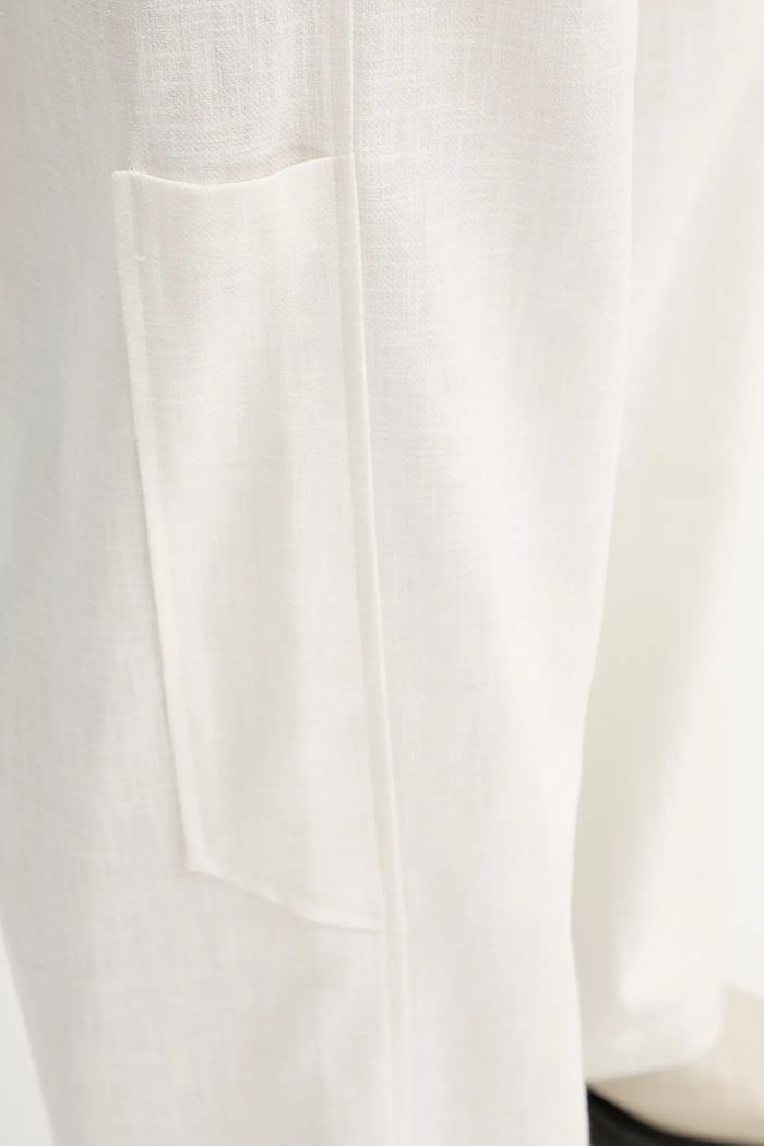 MMC STUDIO pantaloni bej LINEN.MMC