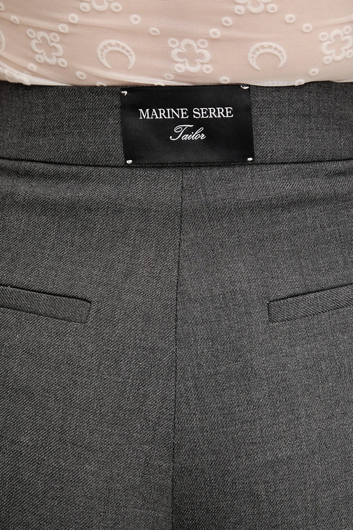 Marine Serre wool blend trousers Regenerated Tailoring Wide Leg gray WPA154A.DWOV0057