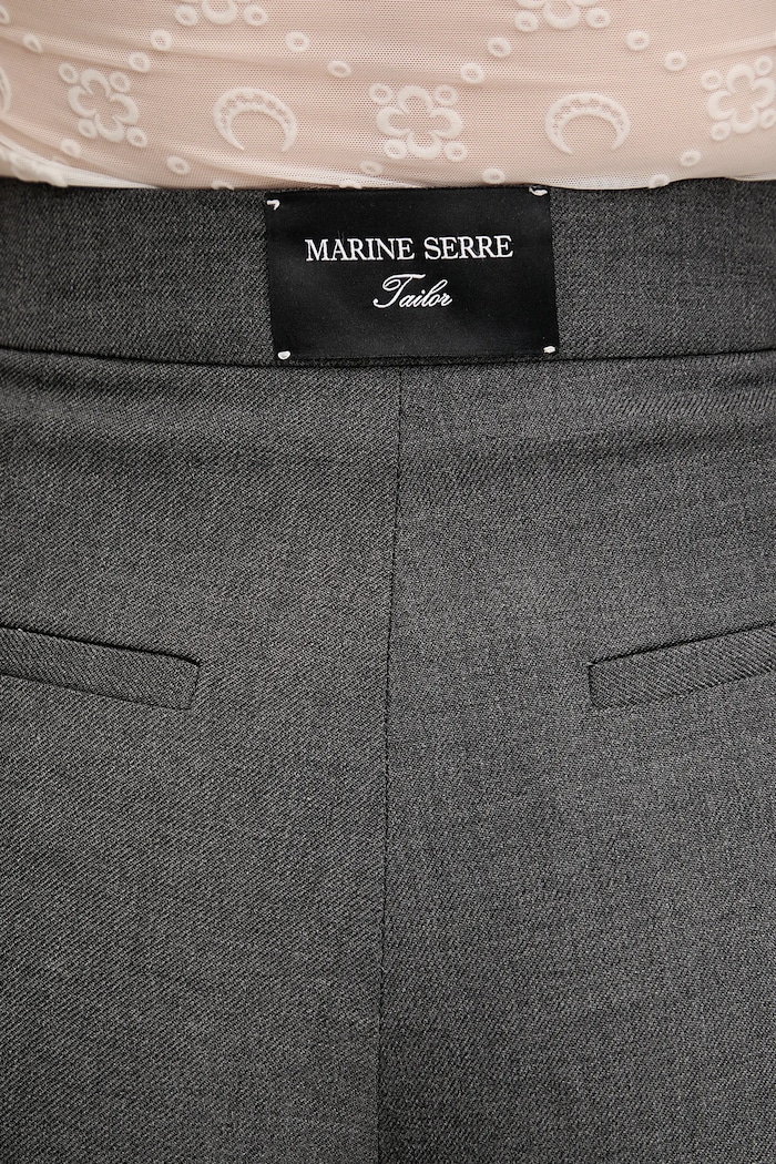 Marine Serre wool blend trousers Regenerated Tailoring Wide Leg gray WPA154A.DWOV0057
