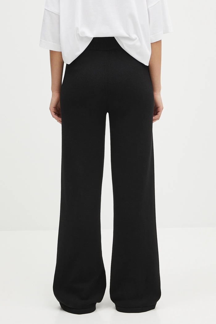 Clothing Palm Angels wool blend trousers Palms Knit PWHG035S25KNI0011003 black
