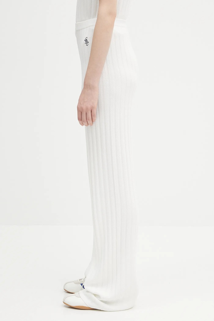 Nohavice Sporty & Rich Src Ribbed PO049620305WH37 béžová SS25