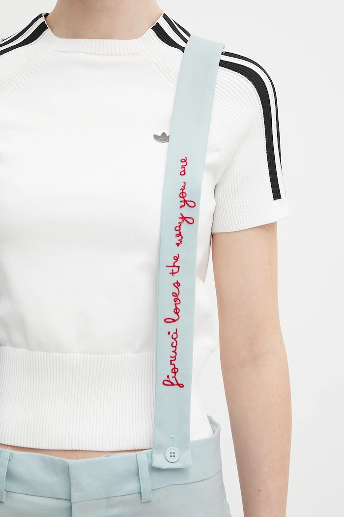 Fiorucci pantaloni in lana Embroidered Suspender blu W02SPBPA183WO01BL02