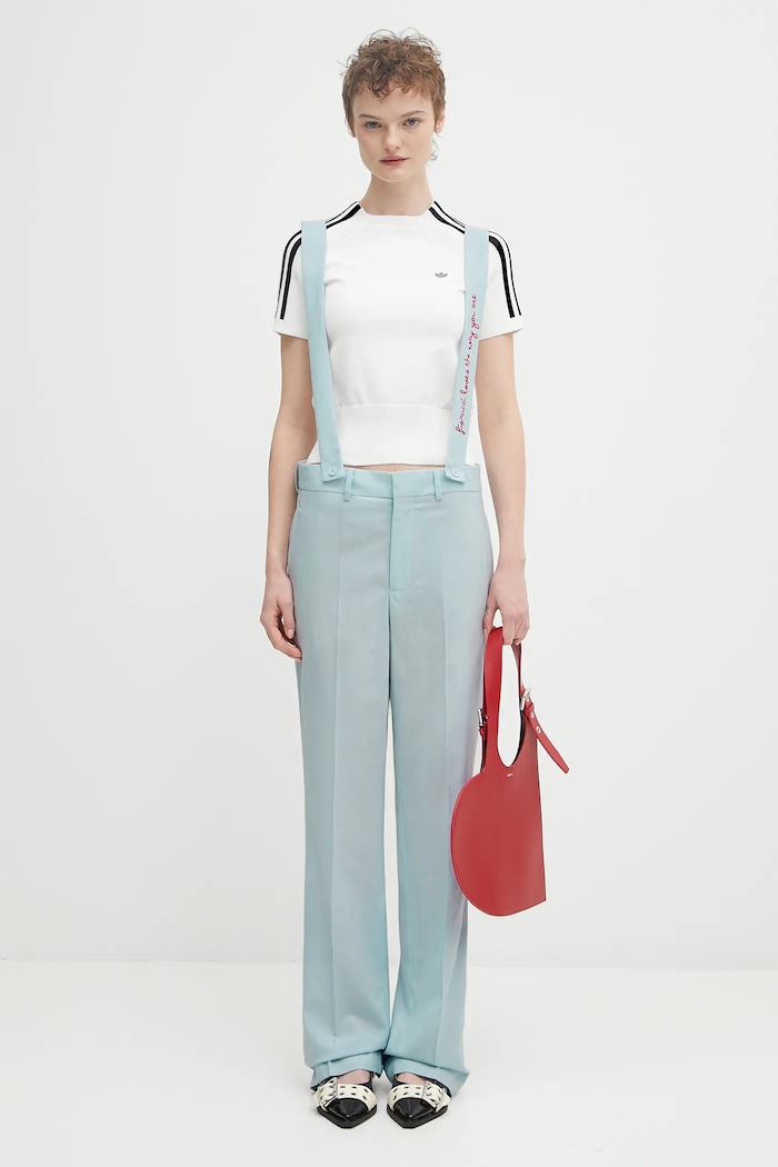 Fiorucci pantaloni in lana Embroidered Suspender W02SPBPA183WO01BL02