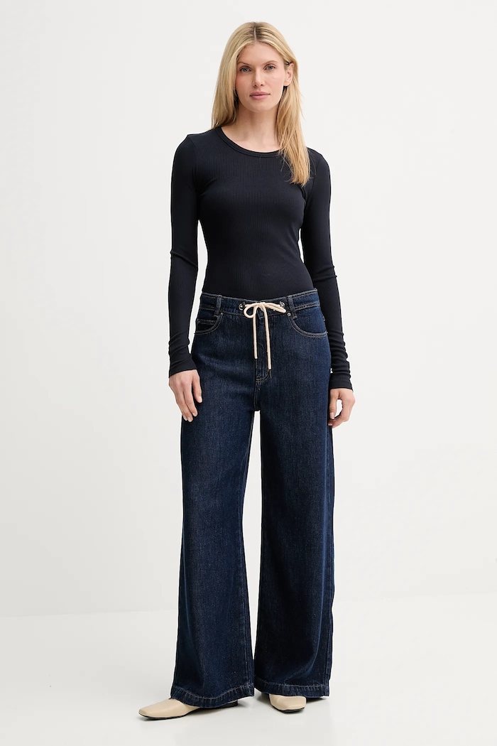 MUNTHE rifle wide leg dámske OBEY tmavomodrá 247143024715