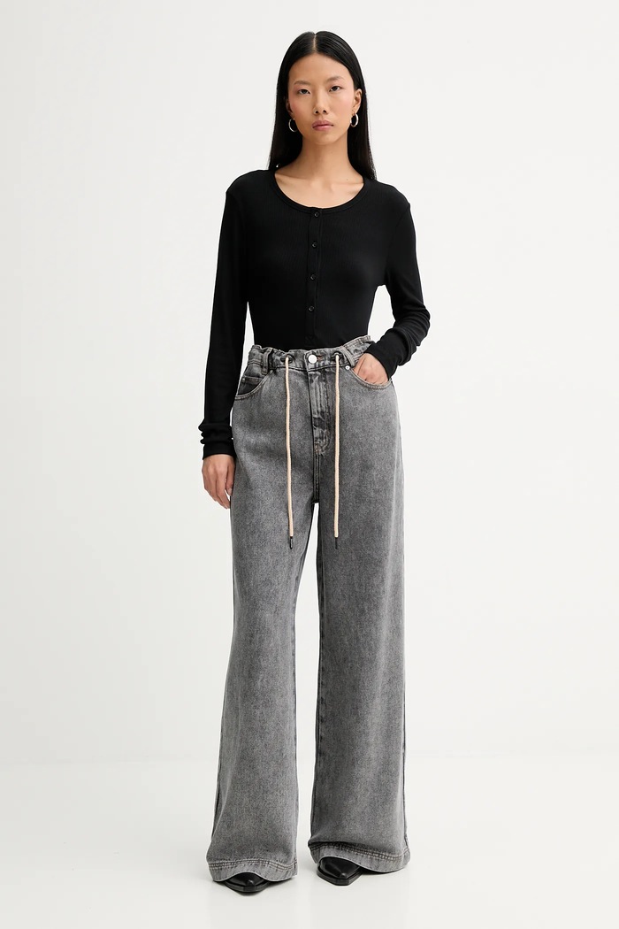 MUNTHE rifle wide leg dámske OBEY 247143024715 sivá AA00