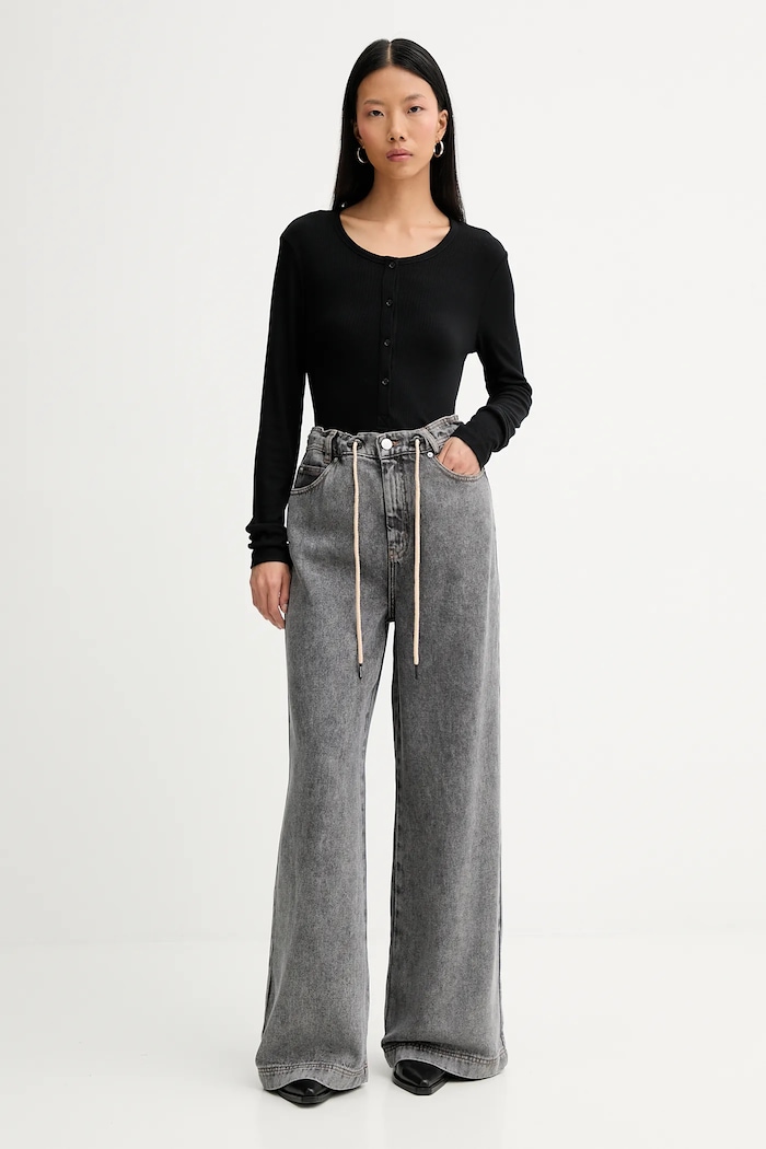 MUNTHE rifle wide leg dámske OBEY 247143024715 sivá AA00