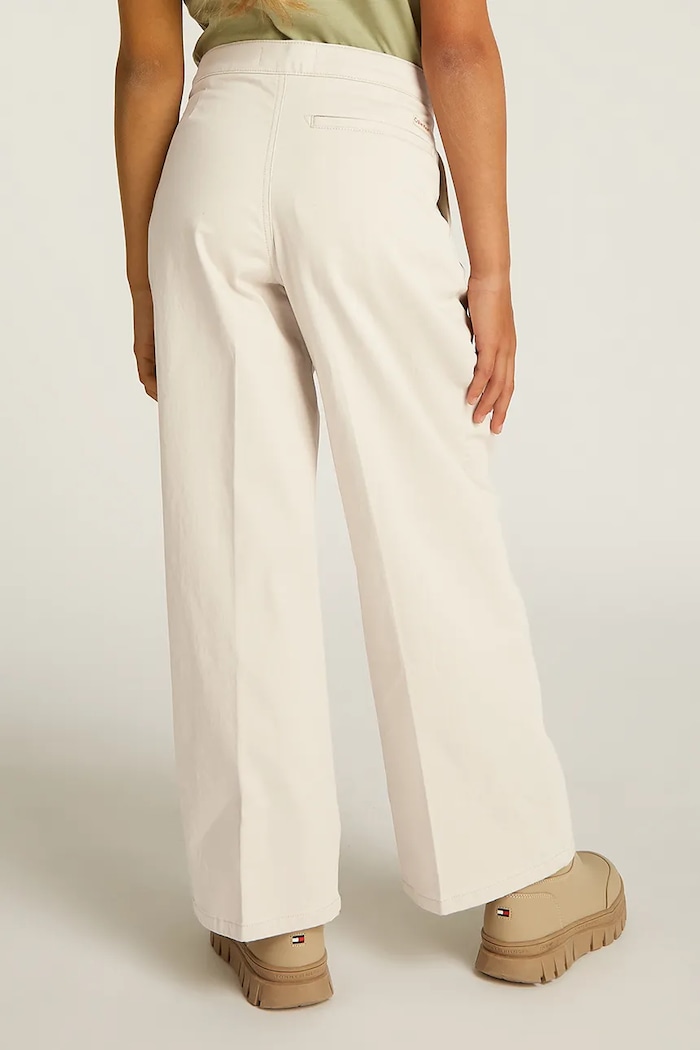 Детски панталон Calvin Klein Jeans HR WIDE бежов IG0IG02778.PPYA