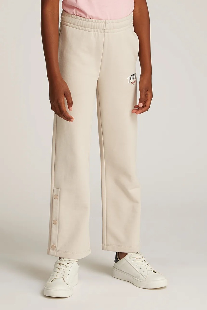 Tommy Hilfiger spodnie dresowe dziecięce dzianina beżowy KG0KG08545.PPYA