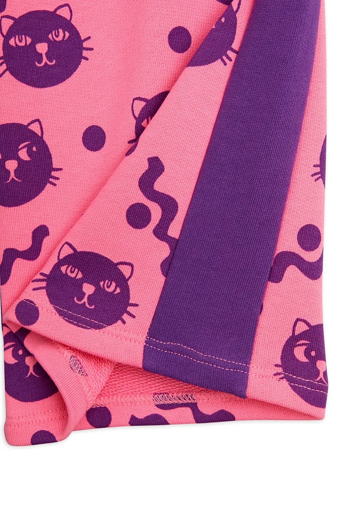 Dětské bavlněné tepláky Mini Rodini Squiggly cats 2513011828 růžová
