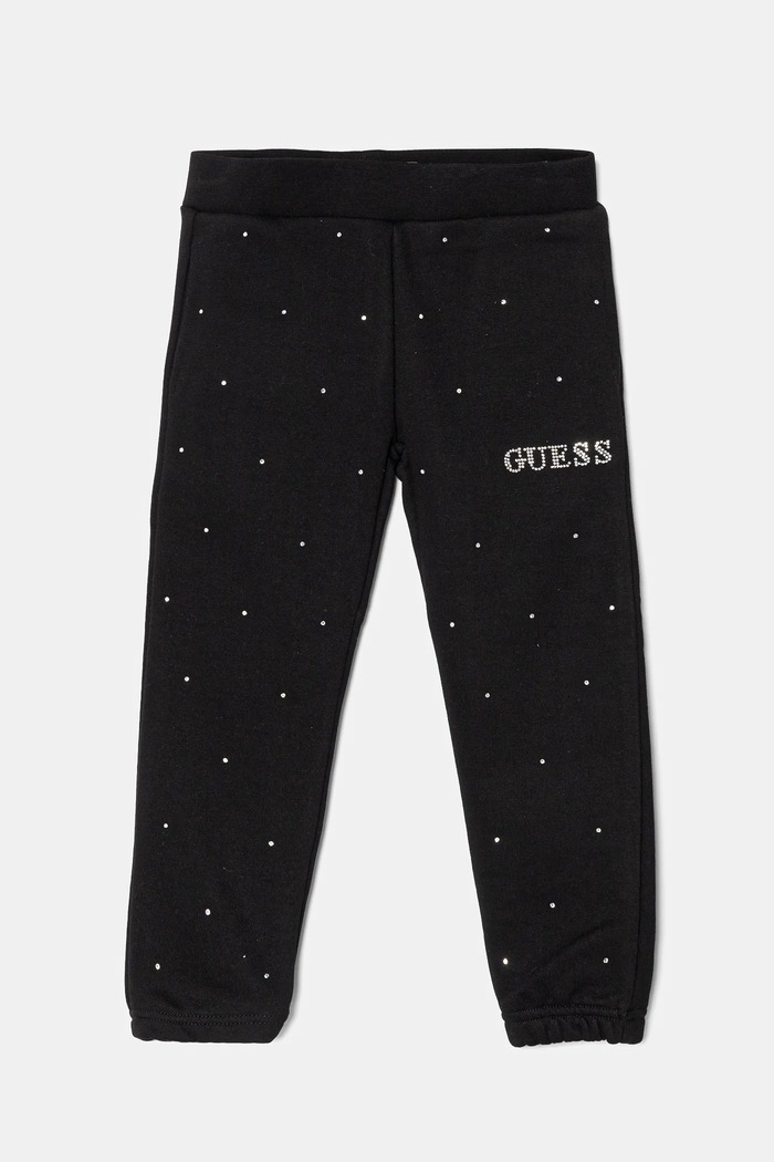 Dětské tepláky Guess pletenina černá J5RQ13.KCLJ0.PPYA