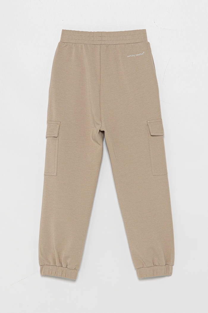 EA7 Emporio Armani spodnie dresowe dziecięce 7G000040.AF12501 beżowy SS25