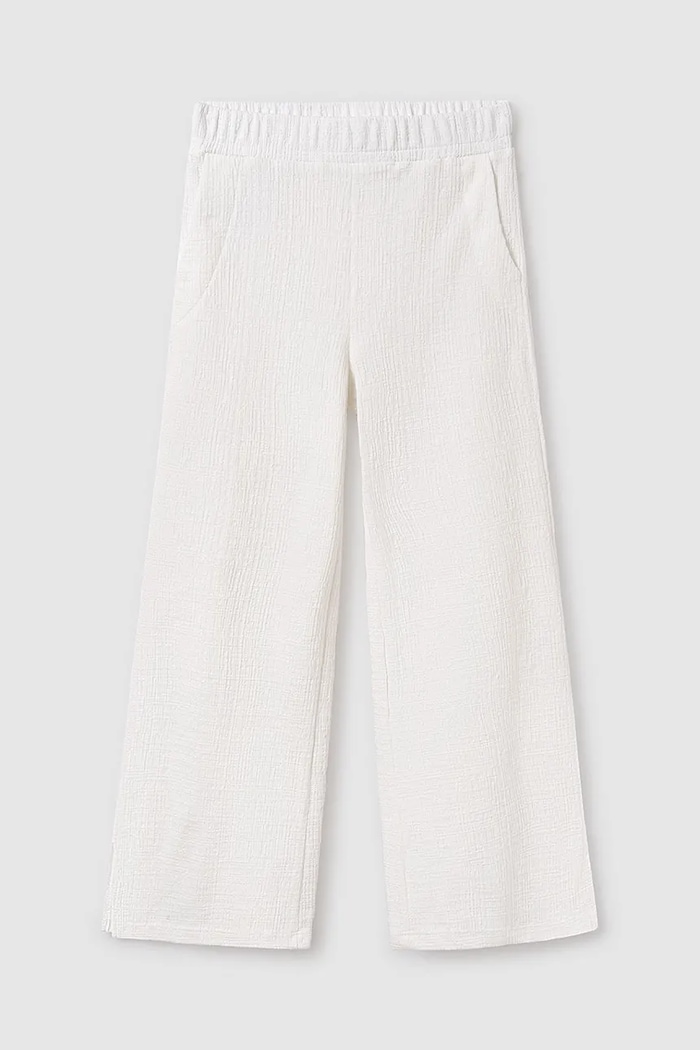 Mayoral pantaloni copii panza alb 6540.8D.Junior.PPYA