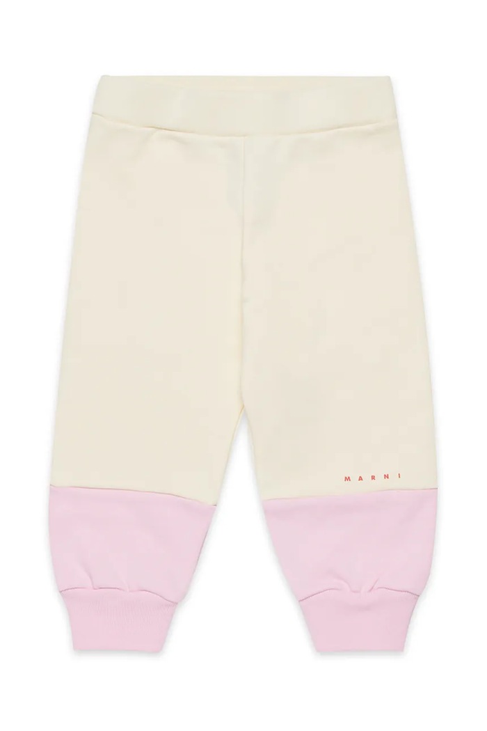 Kojenecké bavlněné tepláky Marni MP174B TROUSERS pletenina růžová M01390