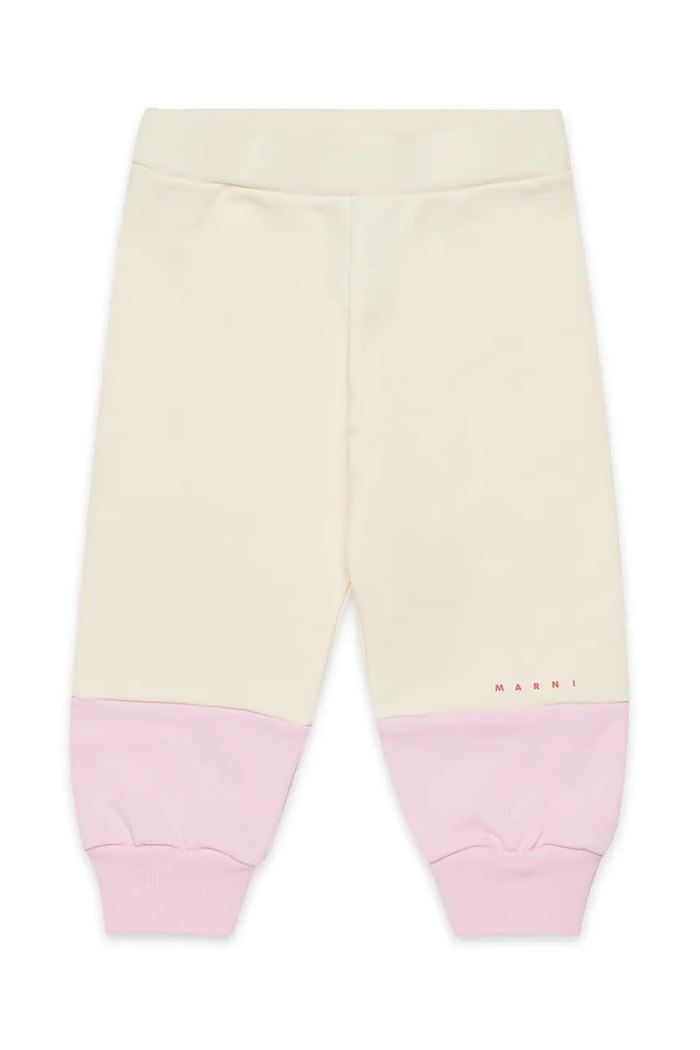 Kojenecké bavlněné tepláky Marni MP174B TROUSERS pletenina růžová M01390