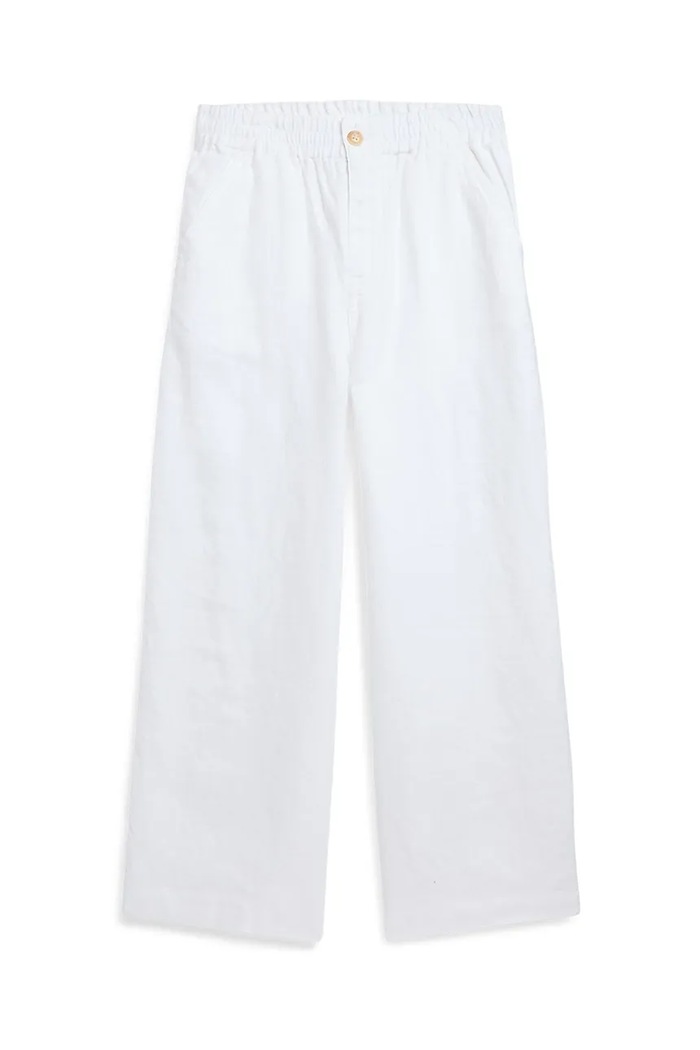 Dječje lanene hlače Polo Ralph Lauren 313901828001 bijela SS25