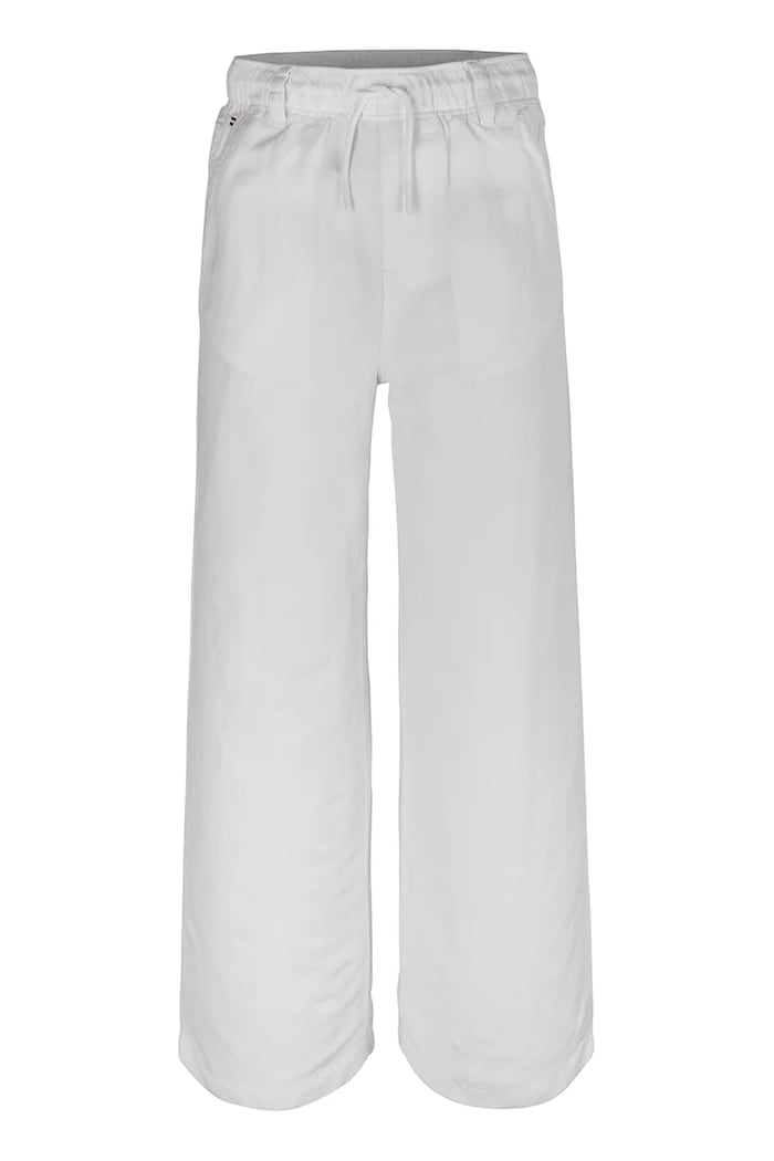 Tommy Hilfiger spodnie lniane dziecięce KG0KG08425.116.122.PPYA biały SS25