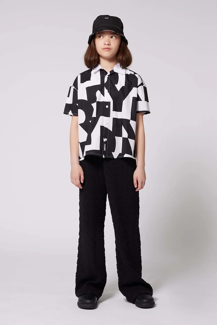 Detské nohavice Dkny s elastanom čierna D62276.156.162