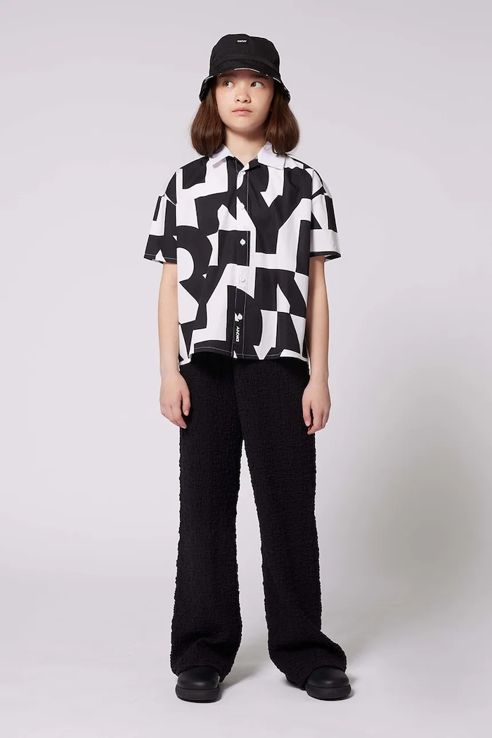 Detské nohavice Dkny s elastanom čierna D62276.156.162