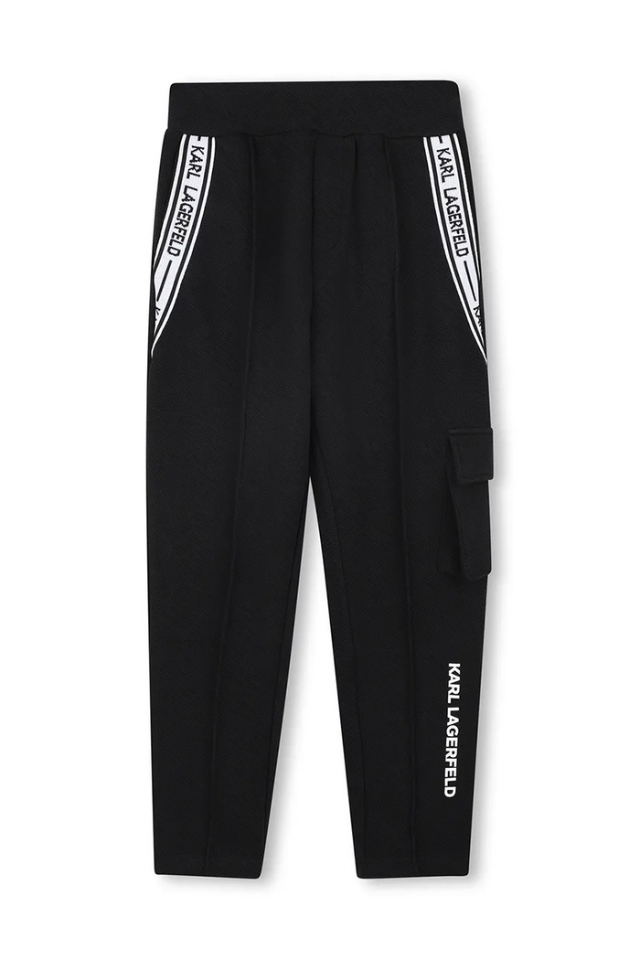 Karl Lagerfeld pantaloni copii tricotaj negru Z30451.156.162