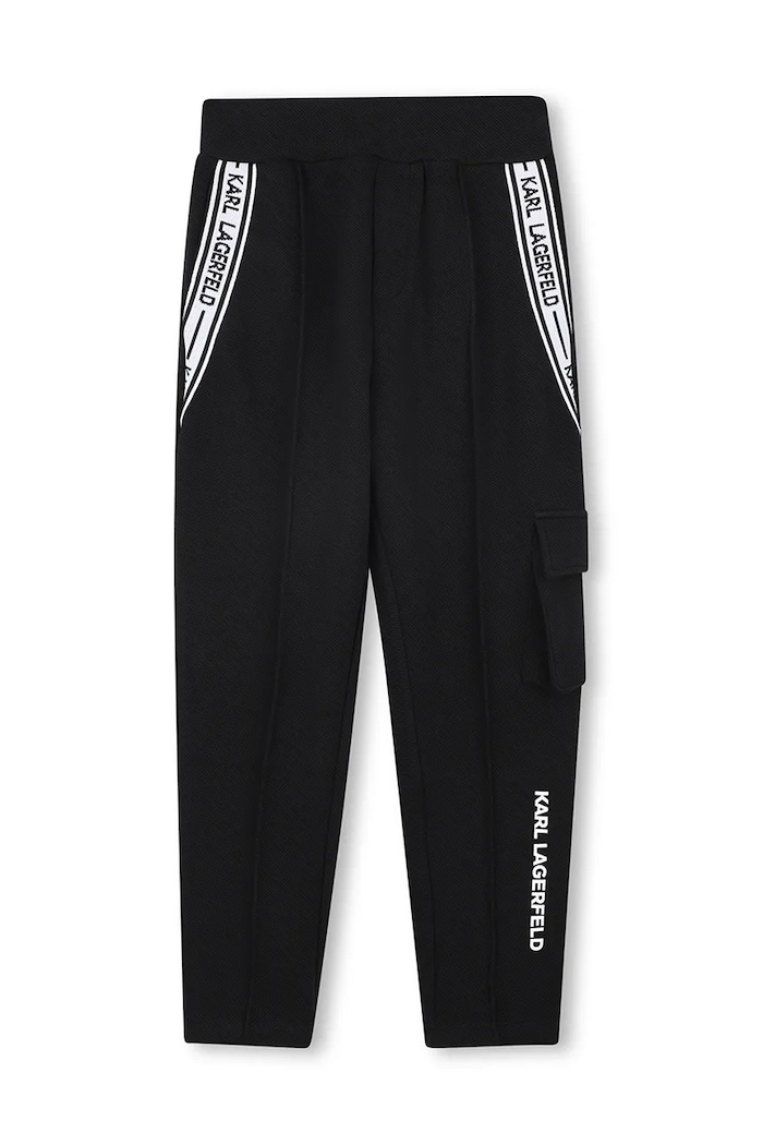 Karl Lagerfeld pantaloni copii tricotaj negru Z30451.156.162