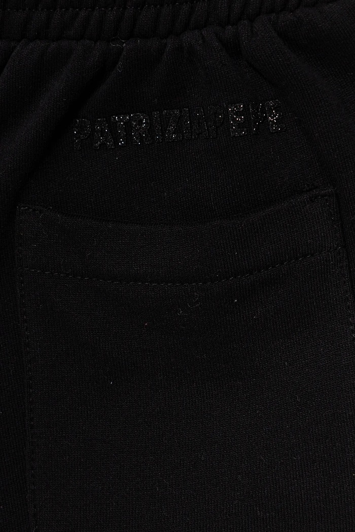 Dětské bavlněné tepláky Patrizia Pepe K103 7P0326 černá AW25