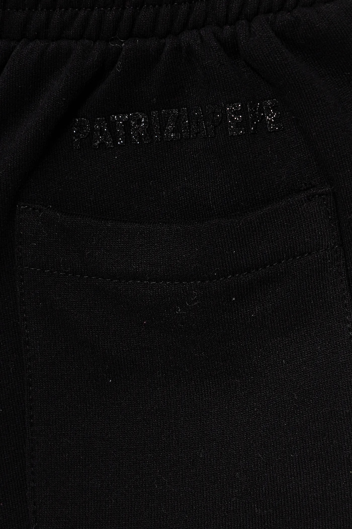 Dětské bavlněné tepláky Patrizia Pepe K103 7P0326 černá AW25