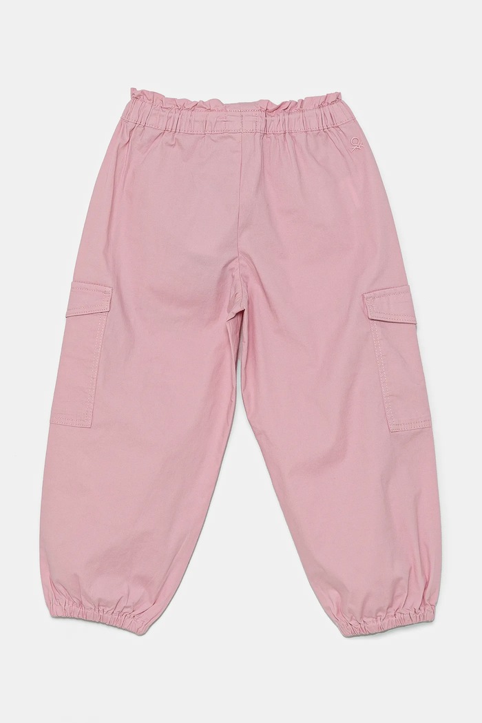 United Colors of Benetton spodnie dziecięce 4L2VGF028.P.Seasonal różowy SS25