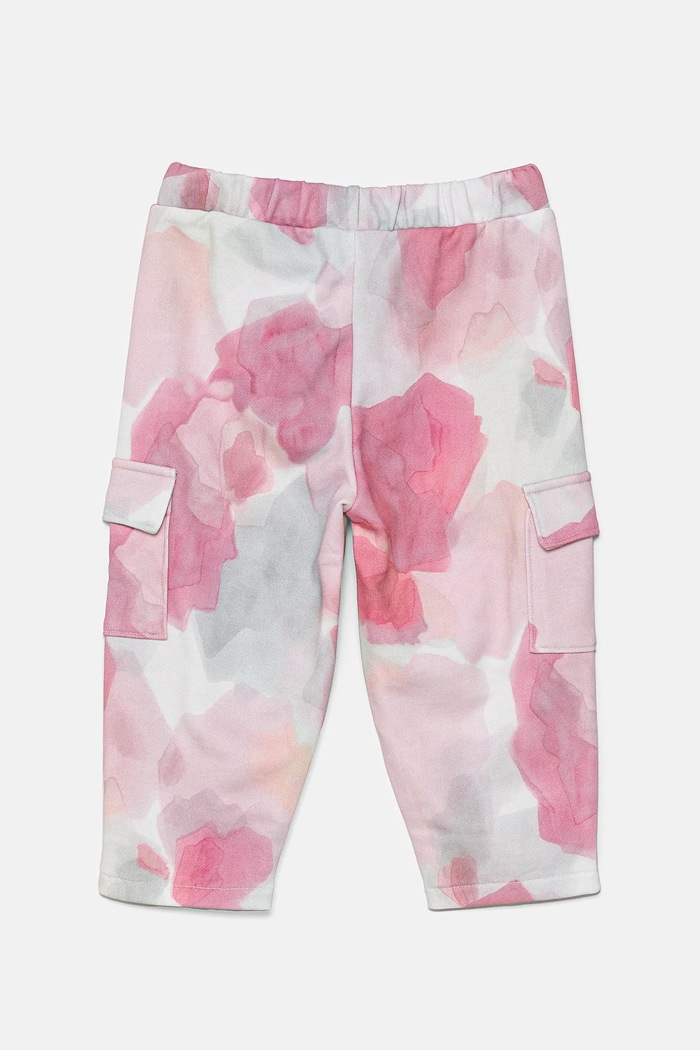 United Colors of Benetton spodnie dresowe bawełniane dziecięce 35UJGF04Q.P.Seasonal różowy SS25