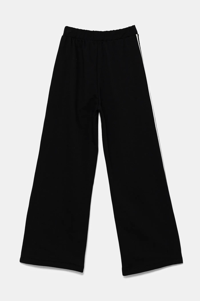 Elisabetta Franchi spodnie dresowe bawełniane dziecięce EFPA273.0.FF002 czarny SS25