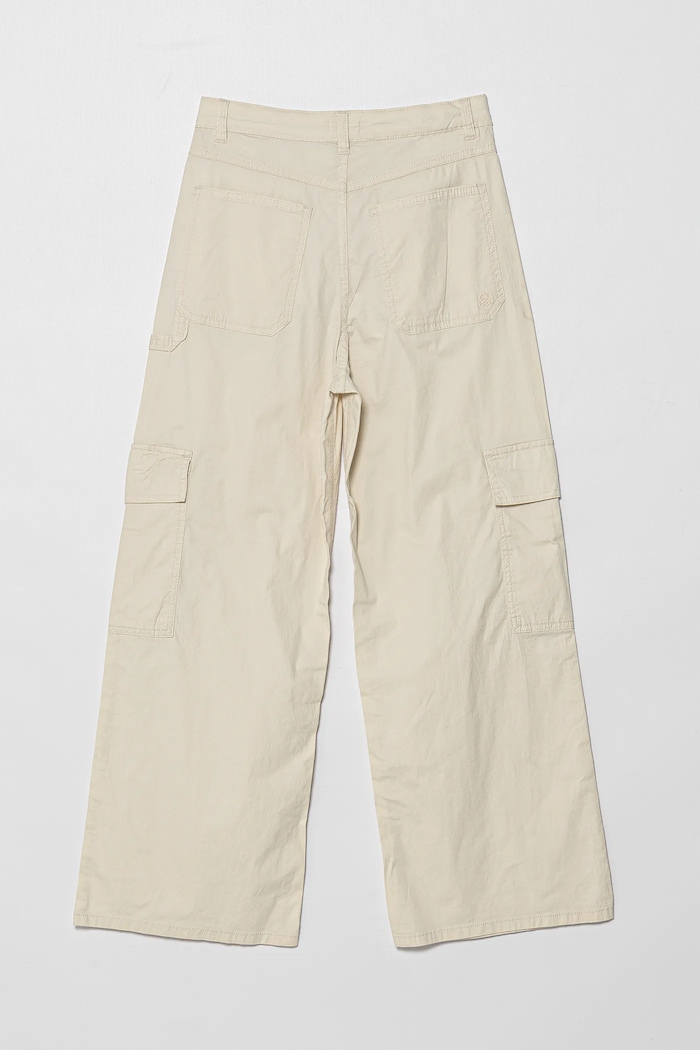 United Colors of Benetton spodnie dziecięce 4L2VCE040.G.Seasonal beżowy SS25