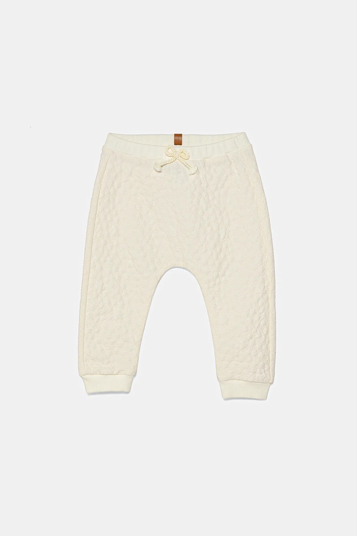 United Colors of Benetton spodnie dresowe niemowlęce wzorzyste beżowy 3JEXAF02B.W.Seasonal