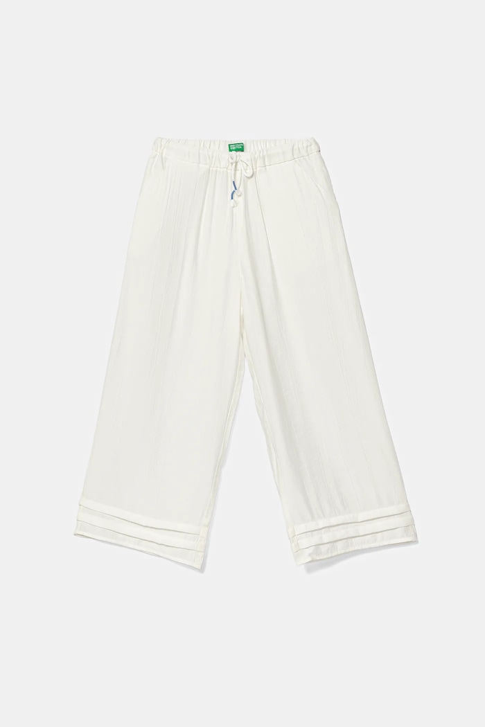 Dětské kalhoty United Colors of Benetton látka bílá 4VDVCF04M.G.Seasonal