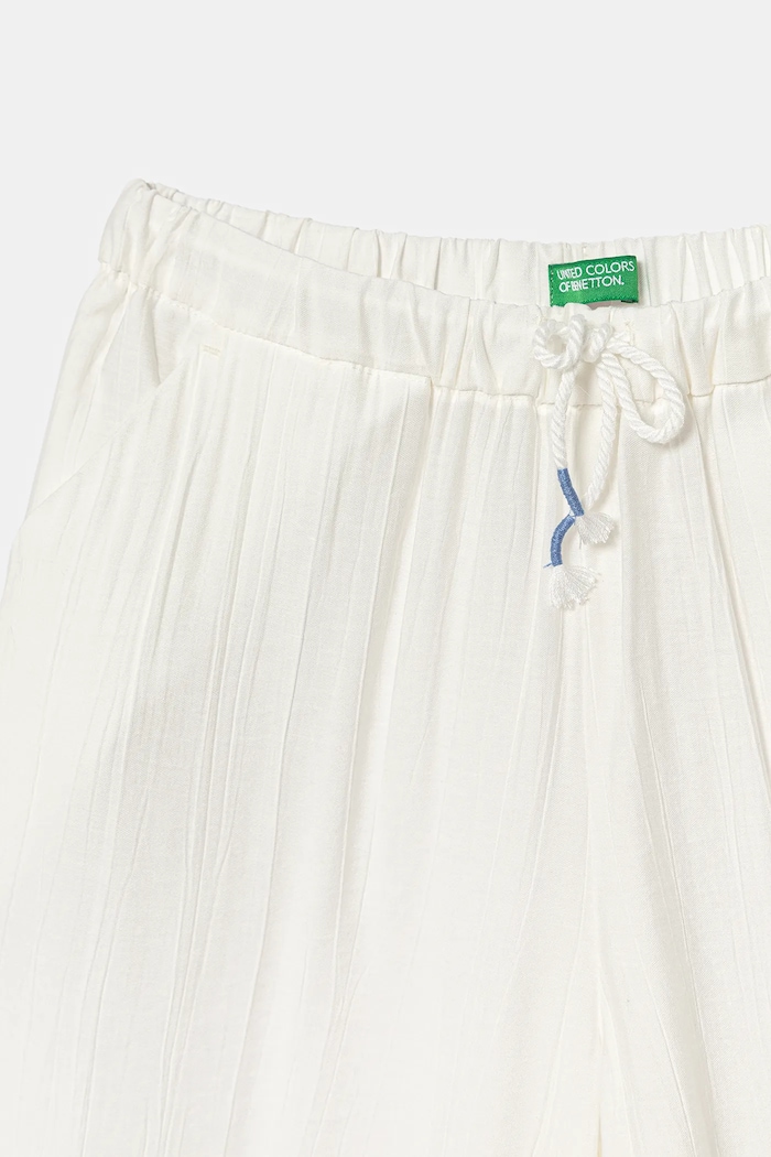 DÍVKA Dětské kalhoty United Colors of Benetton 4VDVCF04M.G.Seasonal bílá