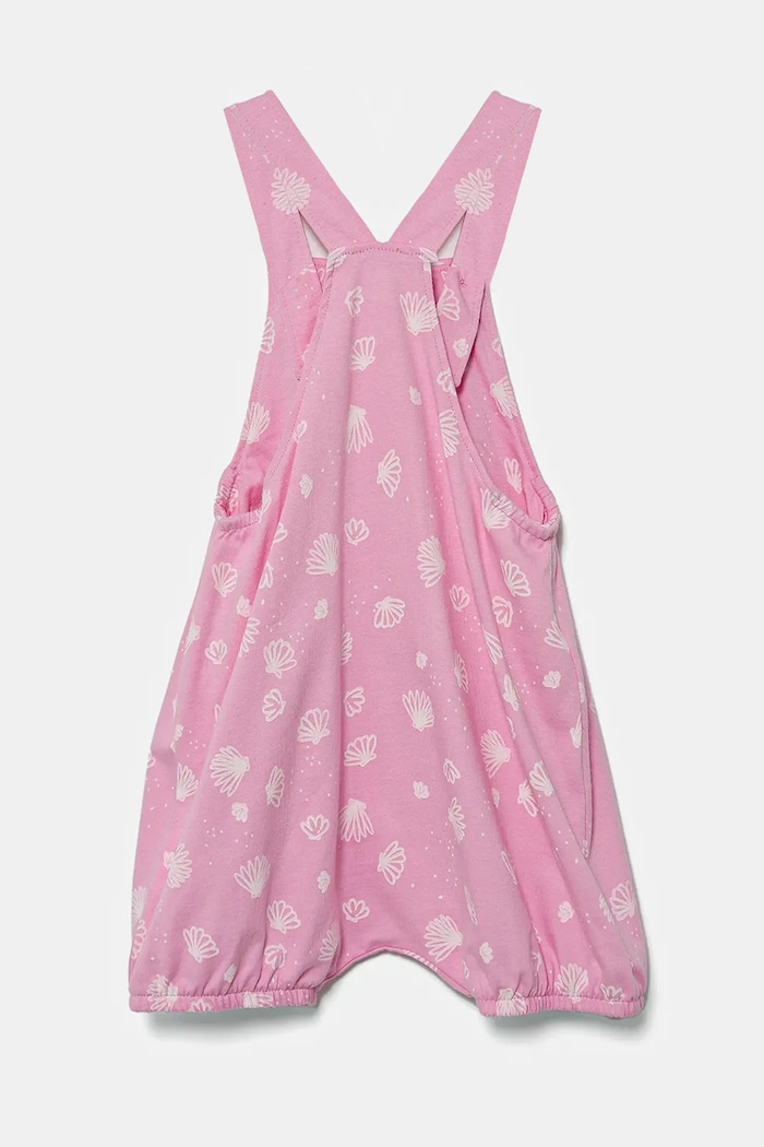 United Colors of Benetton rampers bawełniany niemowlęcy 35ZEAT011.G.W.Seasonal różowy SS25
