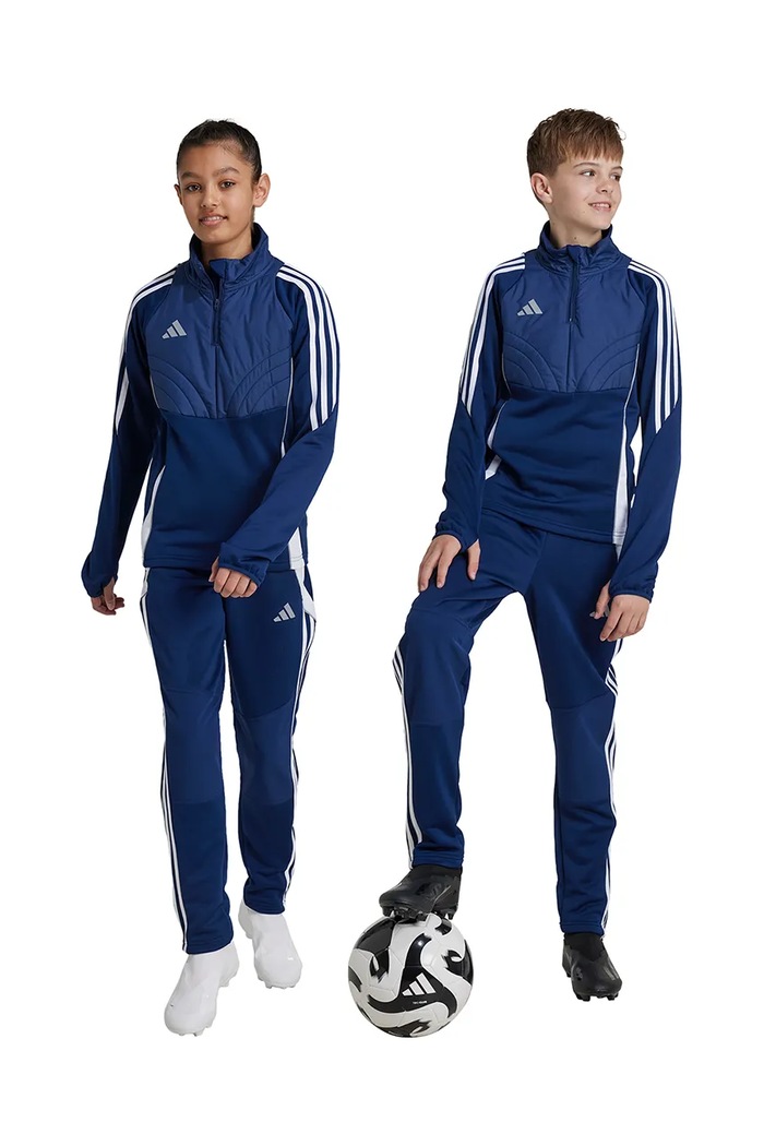 Παντελόνι φόρμας adidas Performance πλεκτό ύφασμα σκούρο μπλε IY0117