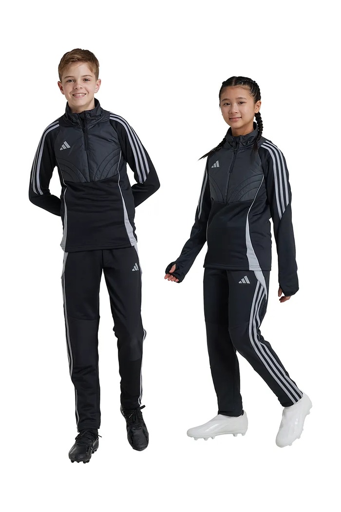 Παιδικό φούτερ adidas Performance πλεκτό ύφασμα μαύρο IM9975