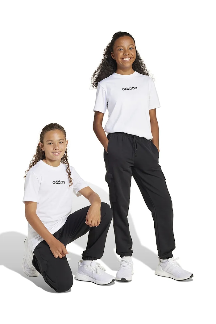 adidas pantaloni de trening pentru copii tricotaj negru JC9762
