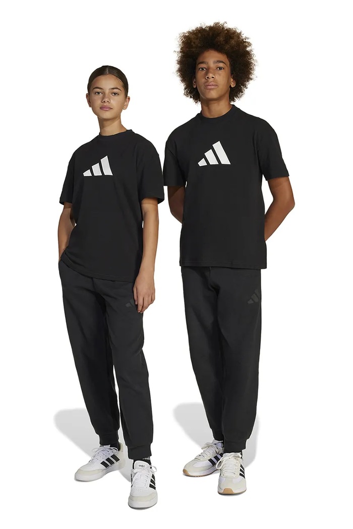 Dětské tepláky adidas pletenina černá JC7566