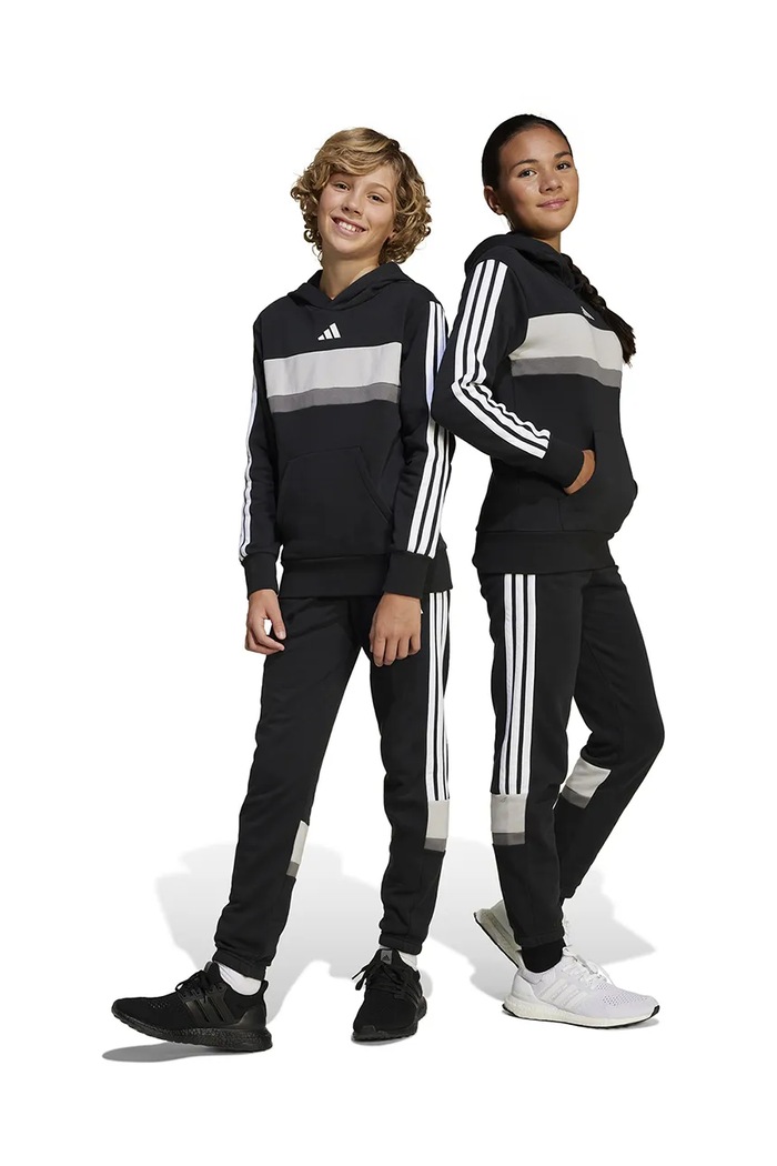 Dětské tepláky adidas pletenina černá JC7486
