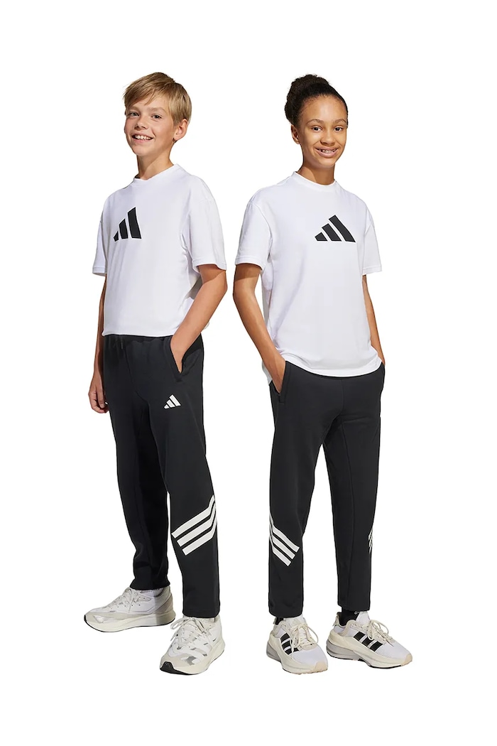 Dětské tepláky adidas pletenina černá JJ4808