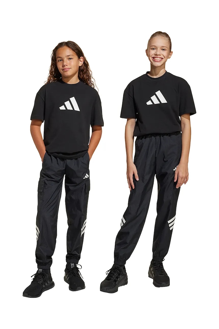 Detské tepláky adidas pletenina čierna JJ4780