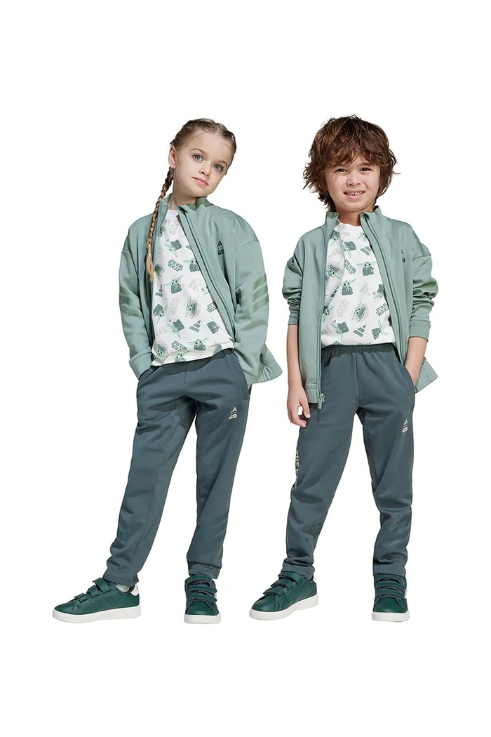 adidas pantaloni tuta bambino/a maglia grigio JF3652